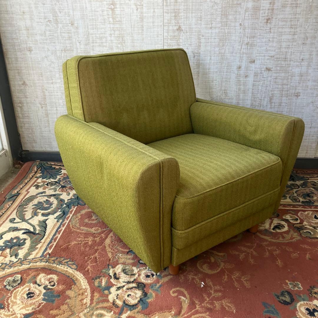 ② 昭和レトロ ミッドセンチュリー 一人掛けソファー ロビーチェア アームチェア