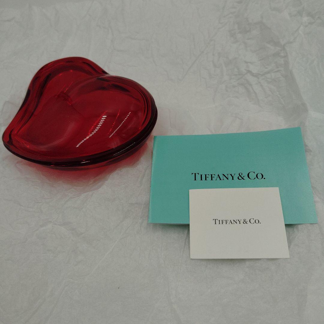 Tiffany エルサ・ペレッティ ハート ペーパーウェイト レッドクリスタル