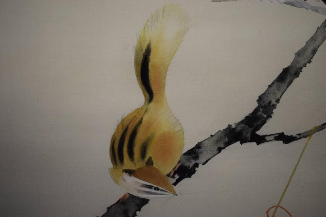 不詳/作者不詳/紅葉リス図/烏瓜/カラスウリ/布袋屋掛軸HG-839 - メルカリ