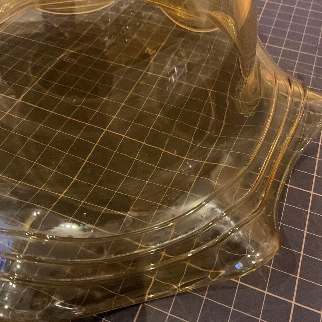 アンティーク アンバー 硝子 電笠 ペンダントライト ソケット付き