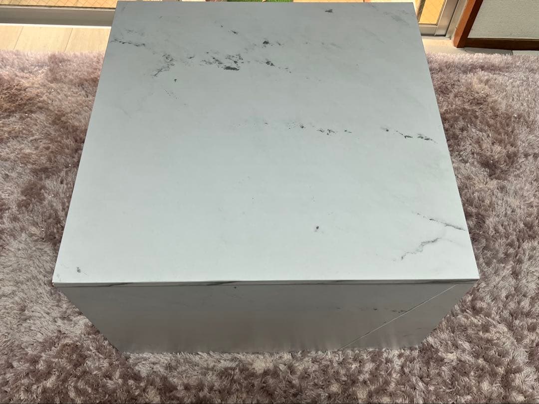 ローテーブル センターテーブル 正方形 スライド収納 引き出し LOWYA