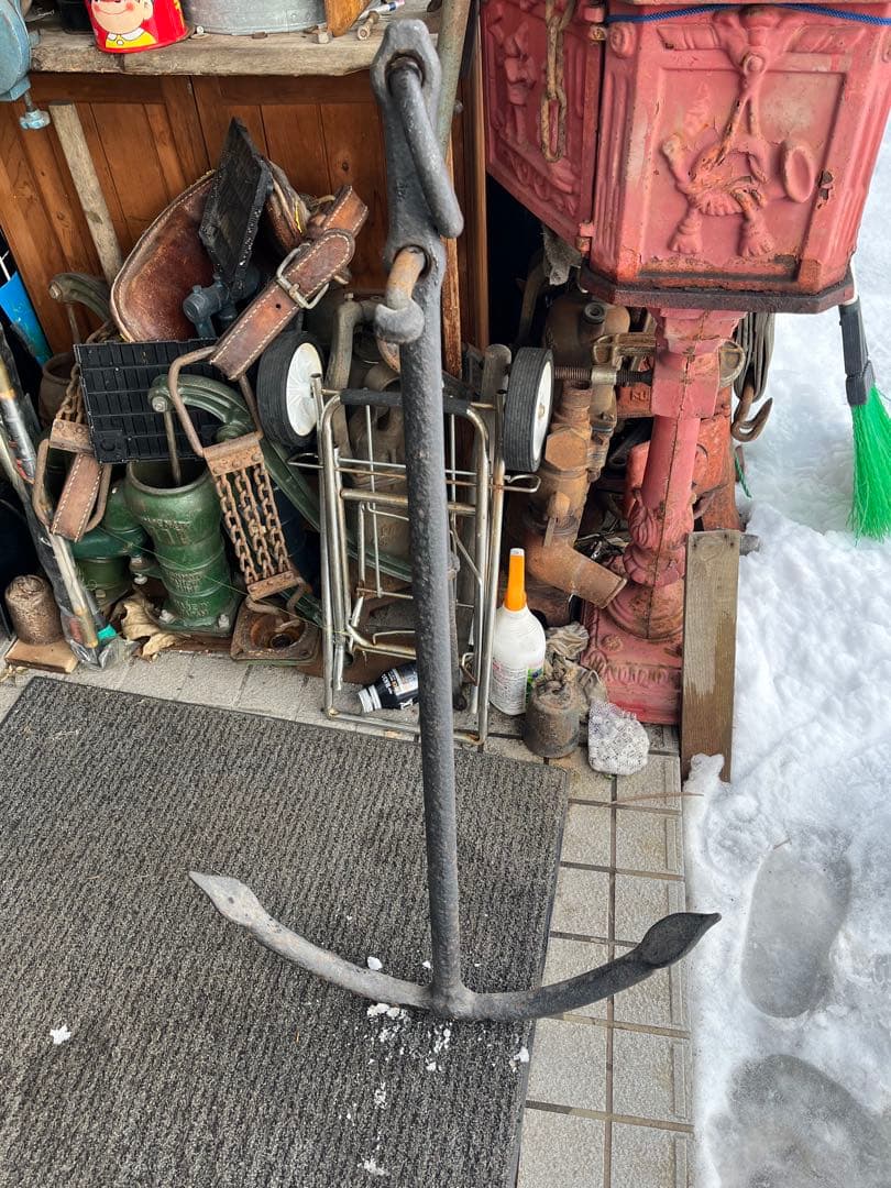 錨、船の錨、アンカー、103センチ錨鉄製錨、幅60センチ