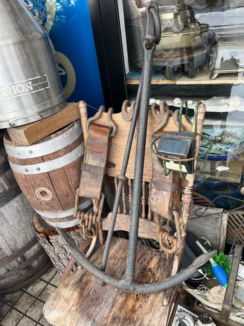 錨、船の錨、アンカー、103センチ錨鉄製錨、幅60センチ