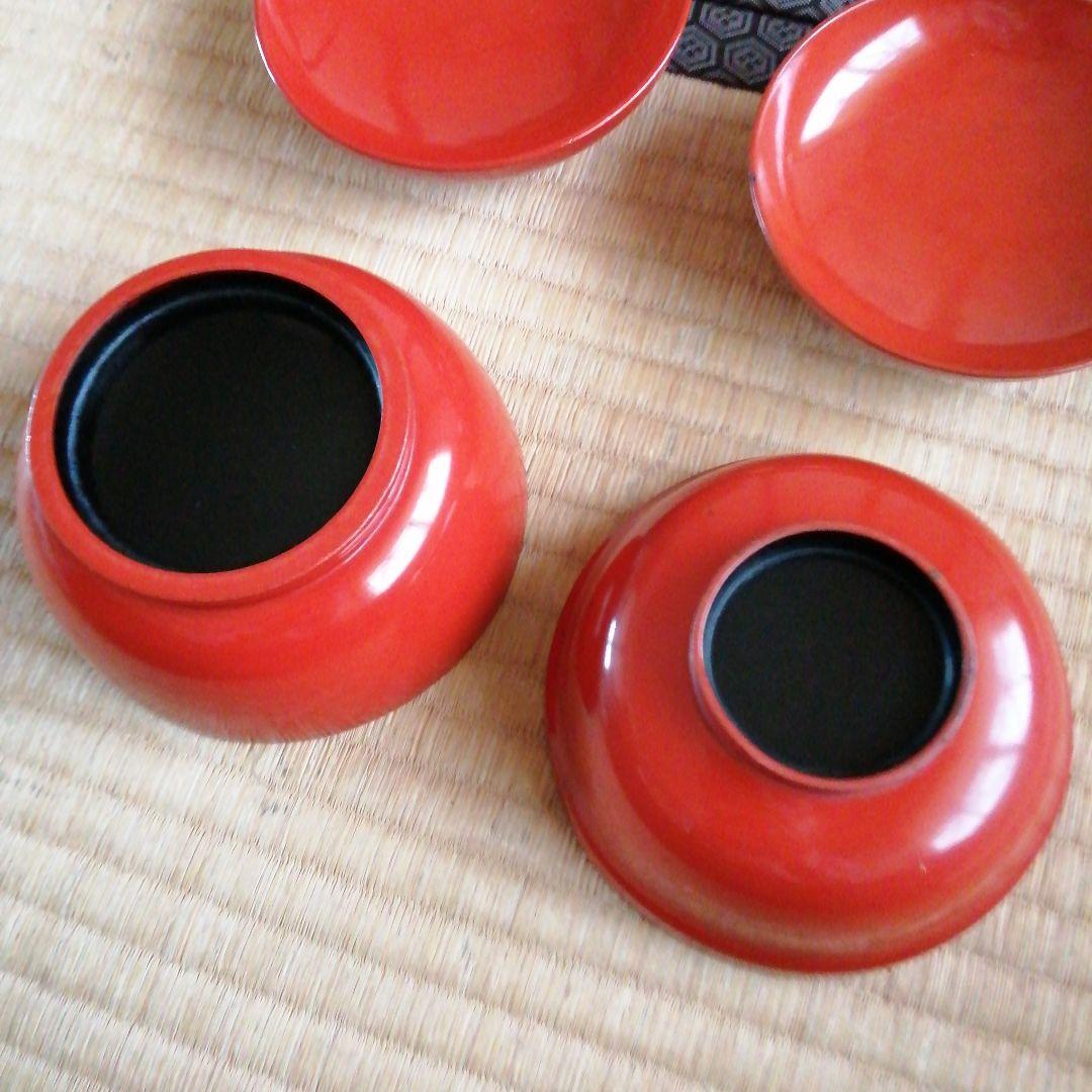 木製漆器　蓋付椀　2種11客　11.5cm　明治〜昭和初期