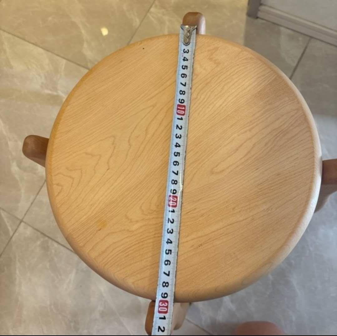 木製スツール 円形座面 ナチュラル　チエア