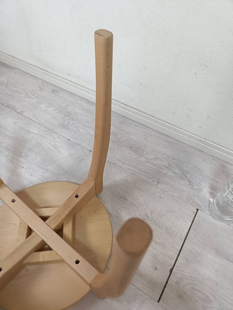 木製スツール 円形座面 ナチュラル　チエア