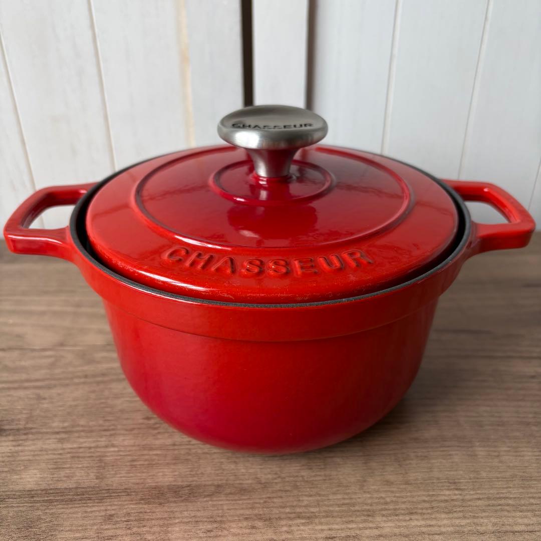 【未使用　少々難あり】シャスール　ホーロー鍋 鋳鉄鍋　コクエル16㎝　1.7L