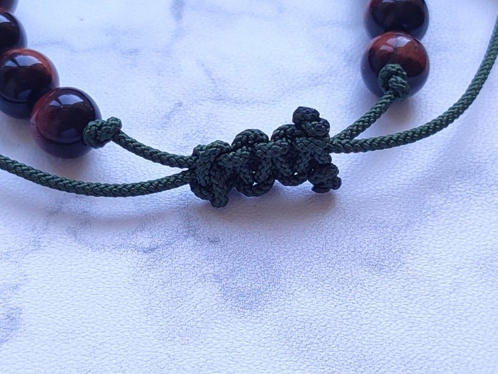 ◇二眼天珠とレッドタイガーアイのパワーストーン ブレスレット