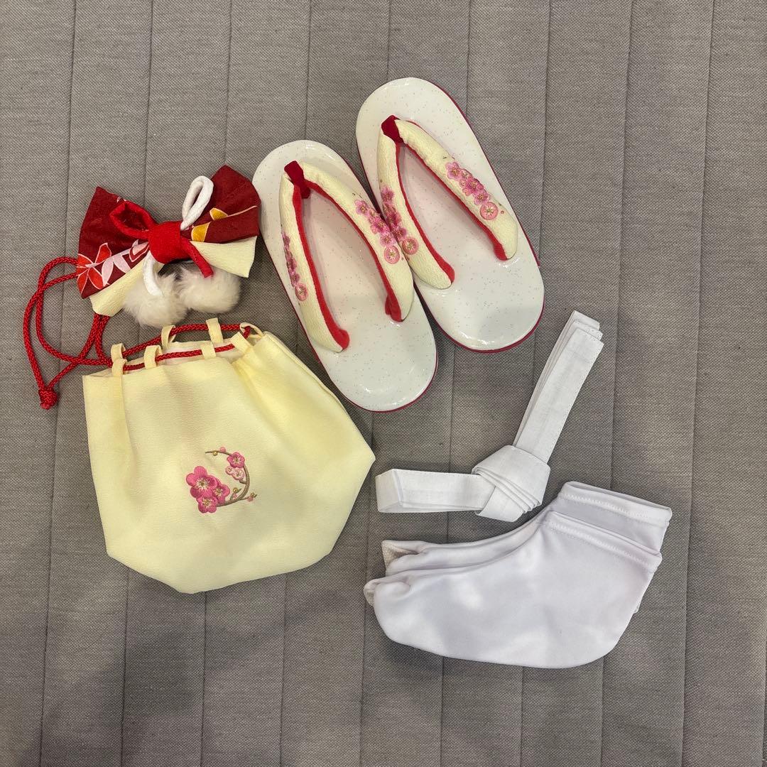 ひさかたろまん　3歳被布コートセット　黄色　赤　七五三