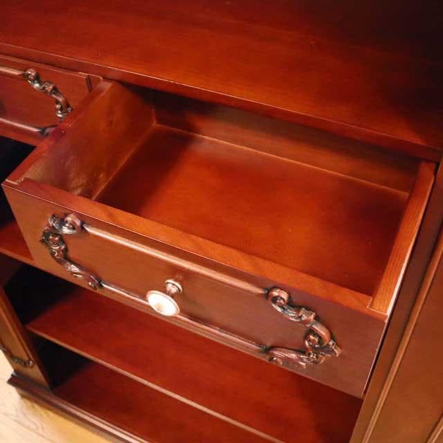 ブックケース イタリア 完成品 木製 本棚 アンティーク調