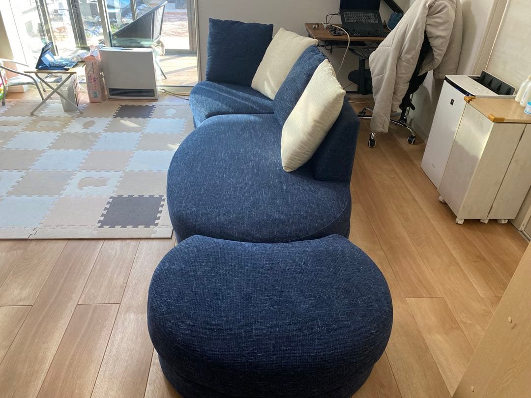 【セット販売】おしゃれカウチソファ　幅2300 ②【合計51000円】