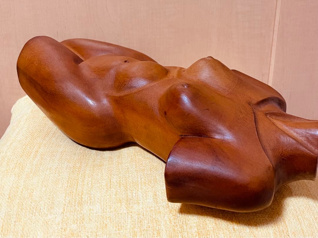 【1/2スケール約40cm】裸婦像 木彫り彫刻フィギュア トルソー 人形胴体