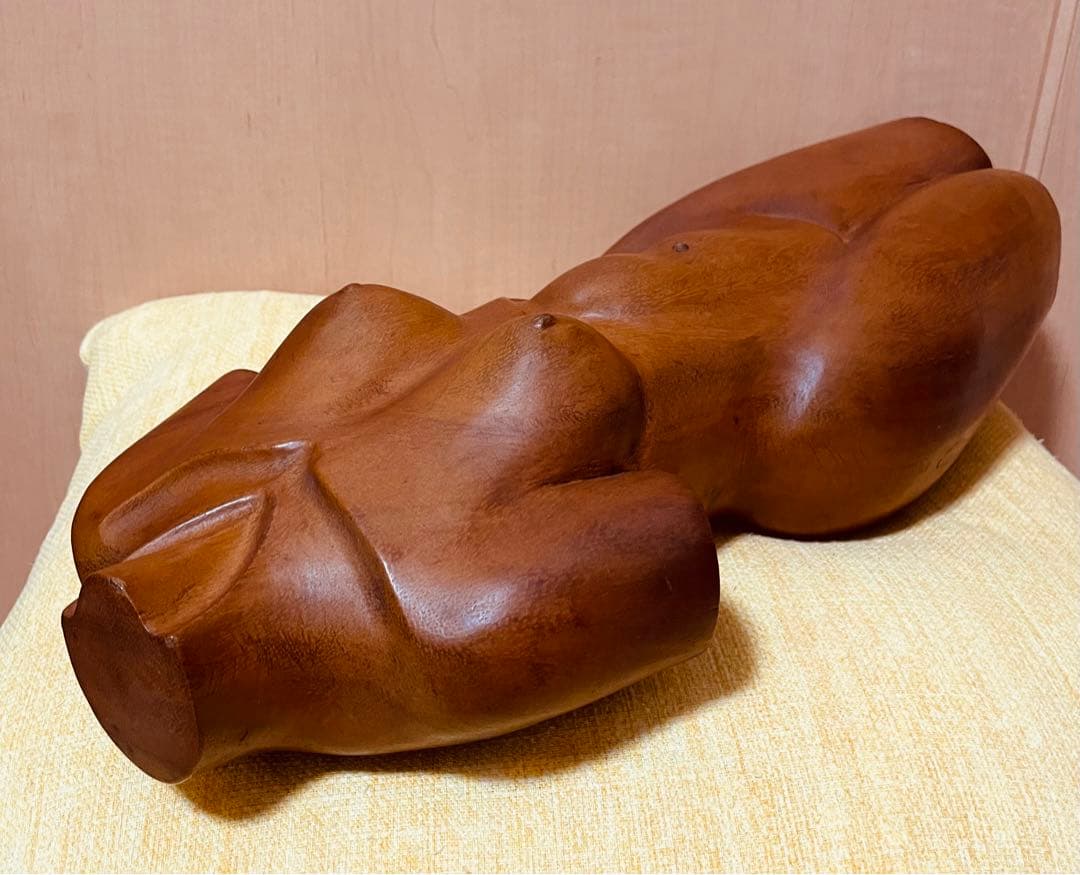 【1/2スケール約40cm】裸婦像 木彫り彫刻フィギュア トルソー 人形胴体