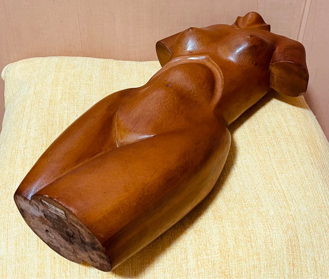 【1/2スケール約40cm】裸婦像 木彫り彫刻フィギュア トルソー 人形胴体