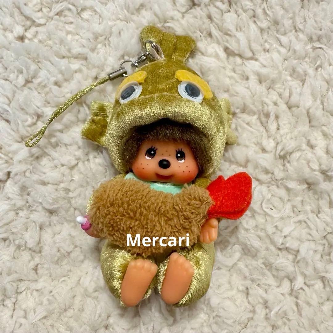 モンチッチ 名古屋限定 金のシャチホコ ストラップ ご当地 Monchhichi
