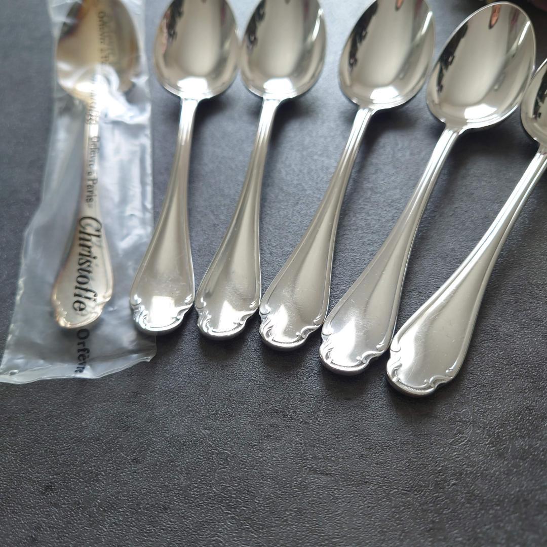 美品 クリストフル ポンパドール コーヒースプーン 未開封含む 6点