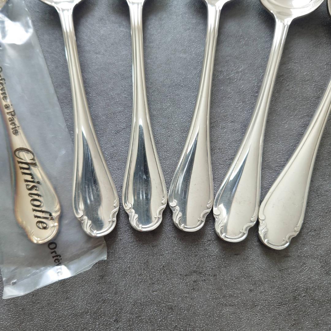 美品 クリストフル ポンパドール コーヒースプーン 未開封含む 6点