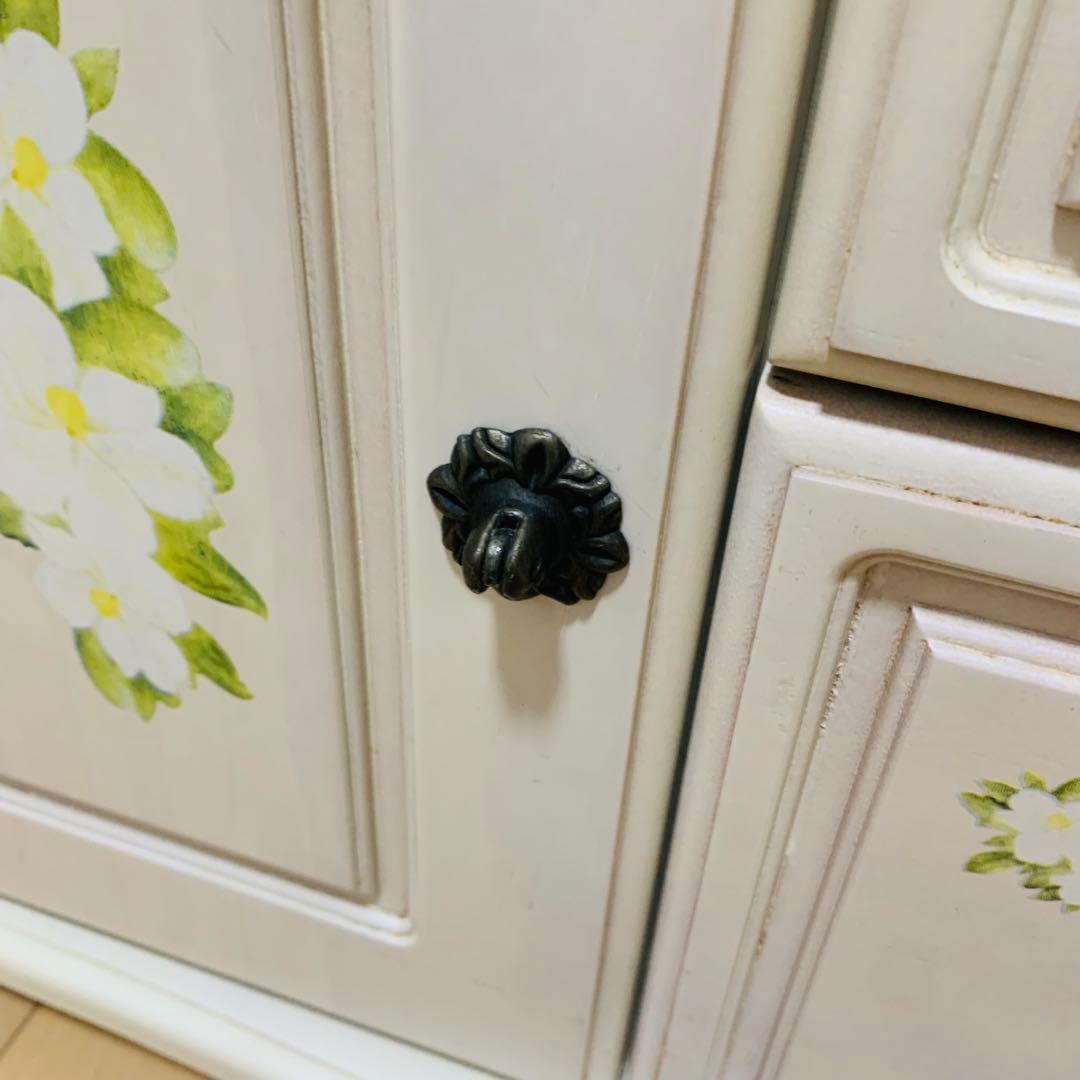 ロココ調 6段 チェスト ジャスミン　アンティーク 姫系　　キャビネット 白家具