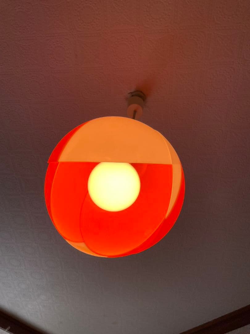 昭和レトロ　チューリップライト　当時物　ペンダントライト　レトロポップ