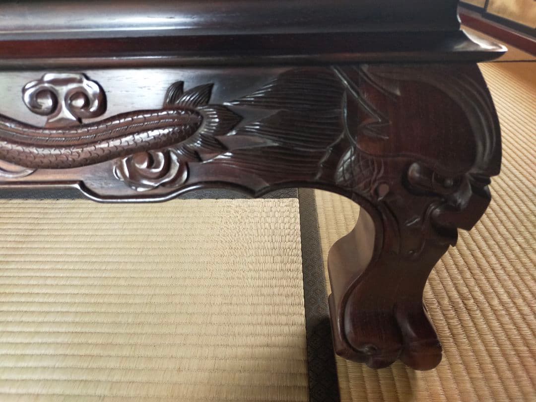 和製ビンテージ　座卓　花鳥図