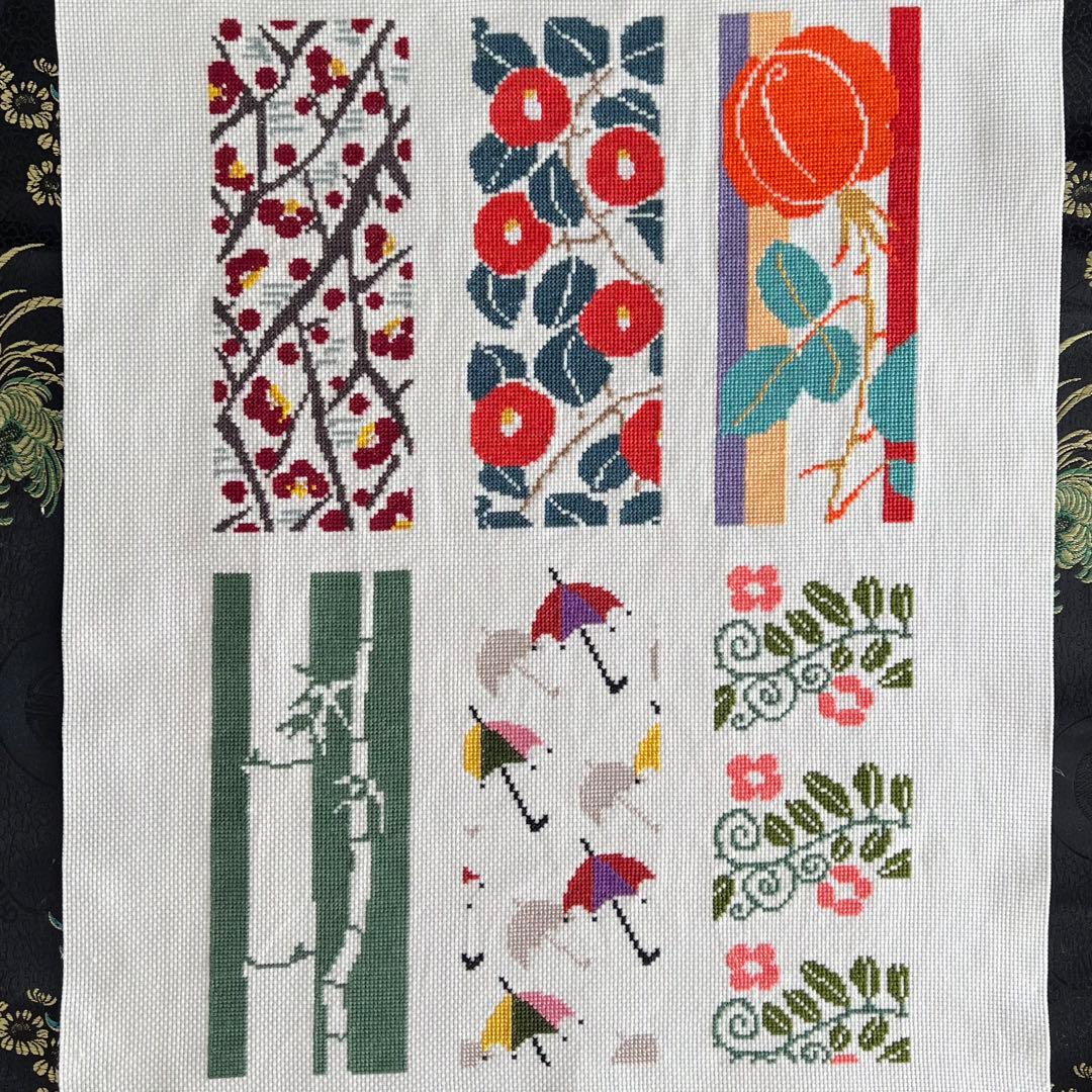 完成品】クロスステッチ 竹久夢二 サンプラー B4フレーム用 - メルカリ