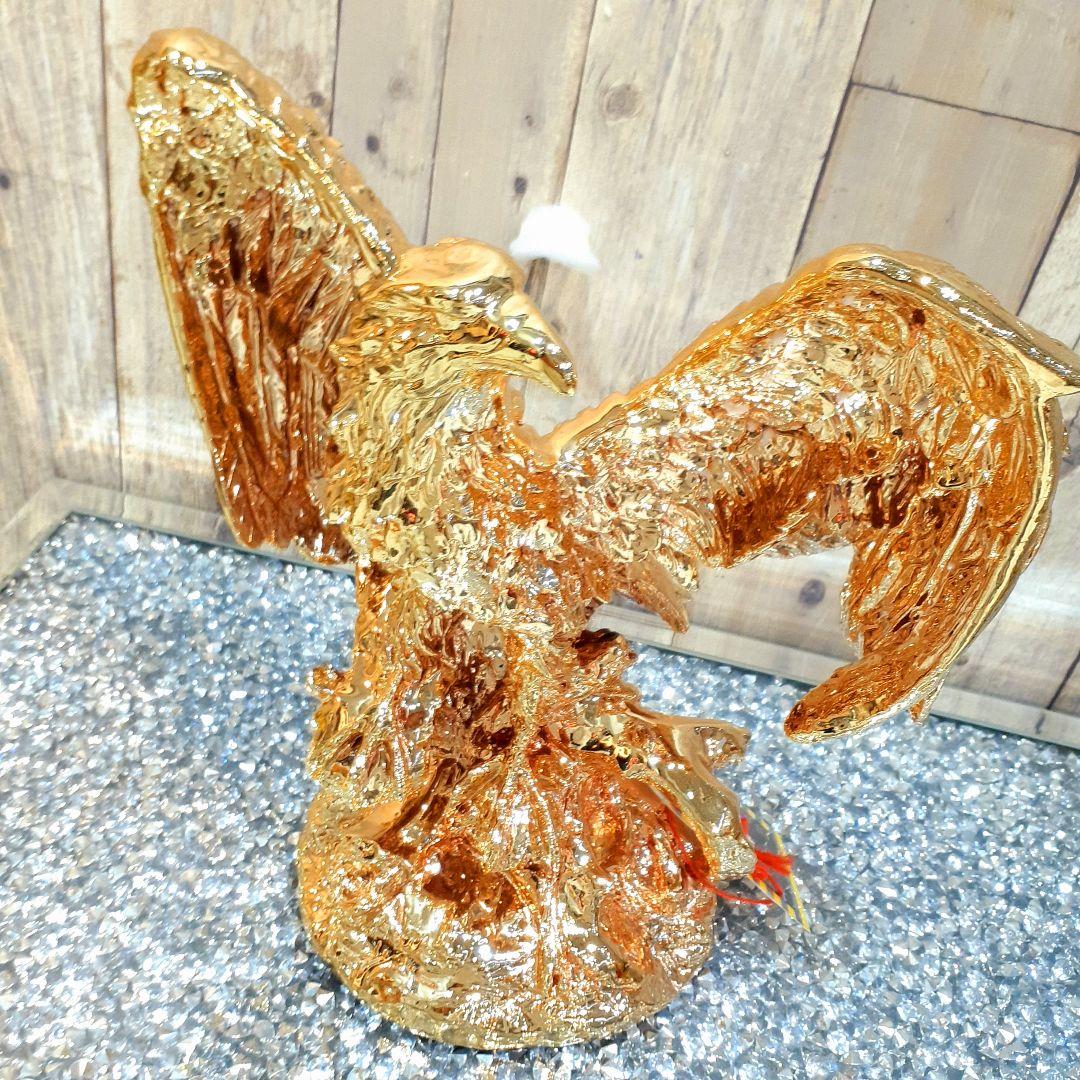 輸入雑貨　アニマルオブジェ　ピンクゴールド　『羽ばたく鷹・イーグル』　縁起物