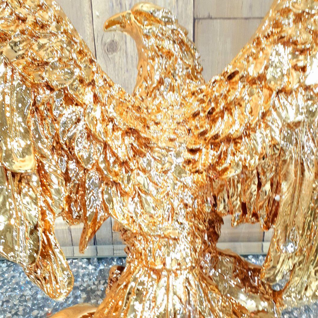 輸入雑貨　アニマルオブジェ　ピンクゴールド　『羽ばたく鷹・イーグル』　縁起物