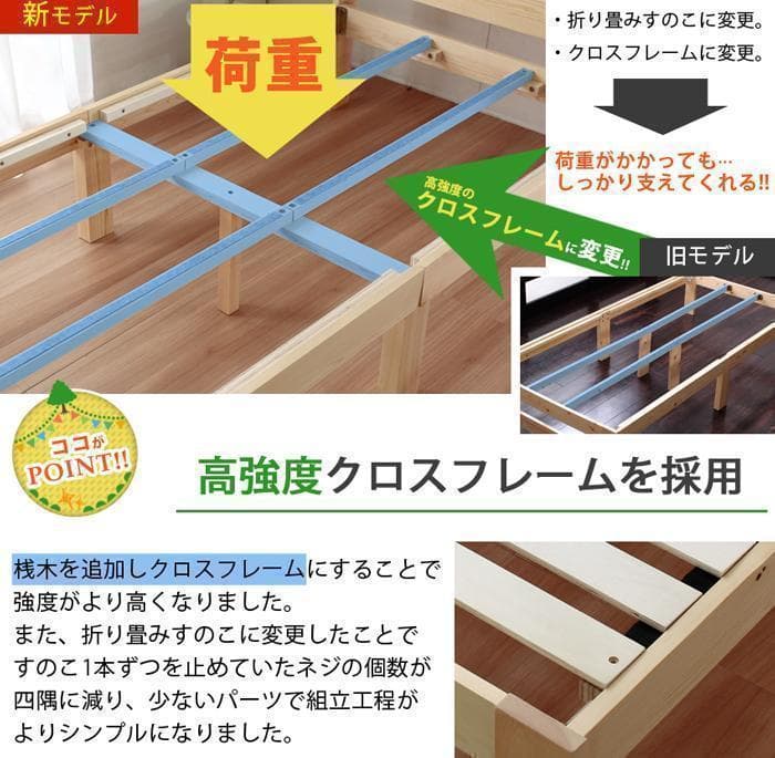 ARP2　パイン材　棚付ベッド　シングル　フレーム　 【一年保証付】