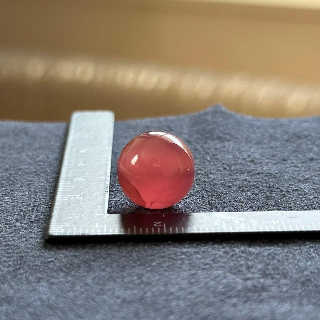 北海道稲倉石鉱山産 菱マンガン鉱 ロードクロサイト 14mm丸玉ビーズ #10