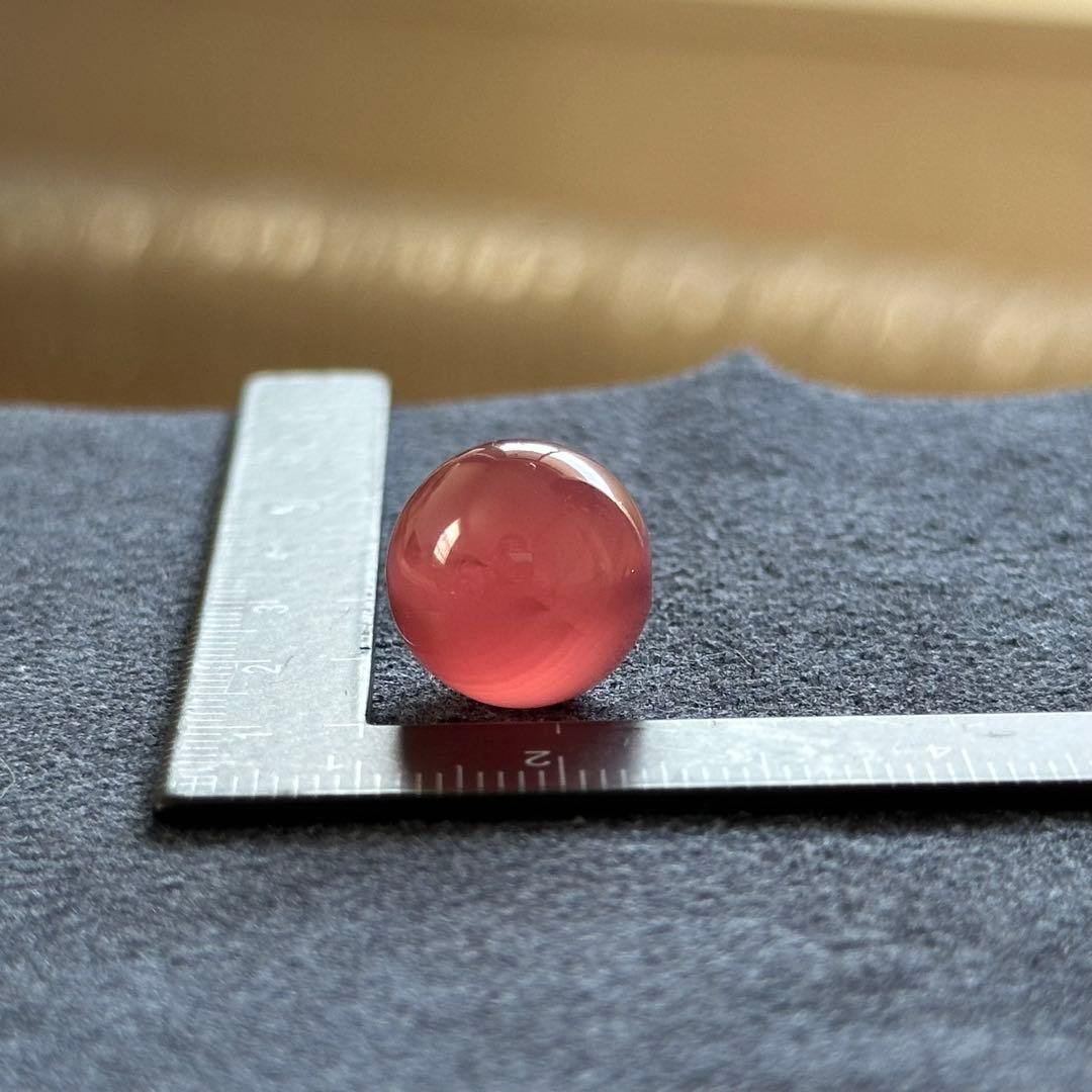 北海道稲倉石鉱山産 菱マンガン鉱 ロードクロサイト 14mm丸玉ビーズ #10