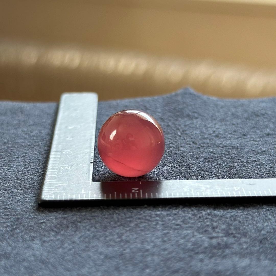 北海道稲倉石鉱山産 菱マンガン鉱 ロードクロサイト 14mm丸玉ビーズ #10