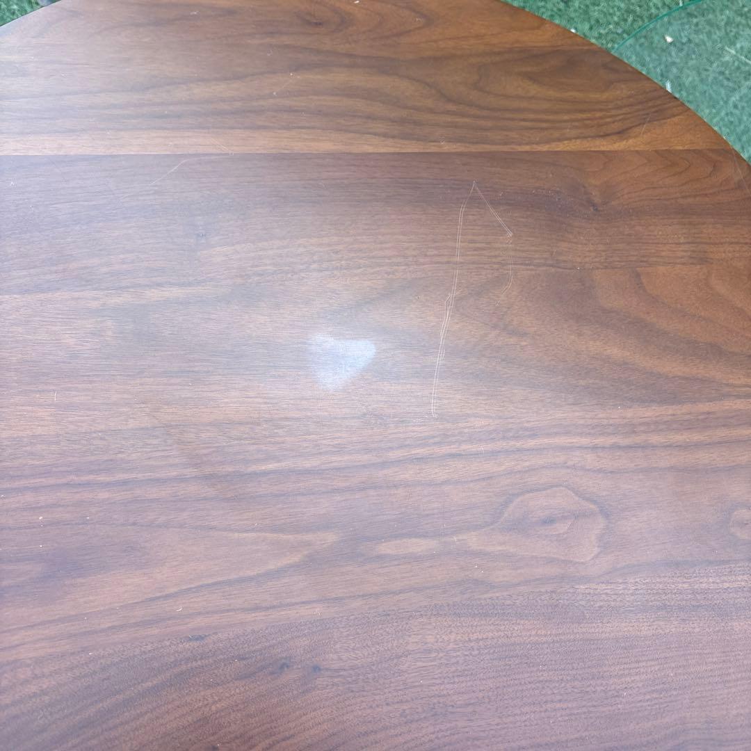 馬場家具 ウォールナット 可動式 リビング ガラス ツインセンターテーブル 机