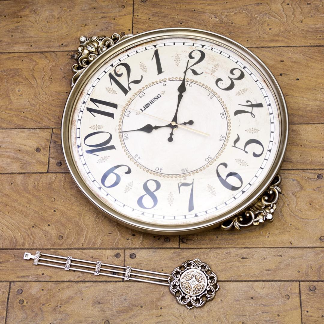アンティーク調 掛け時計振り子【無音連続秒針付】ビクトリアン パレス