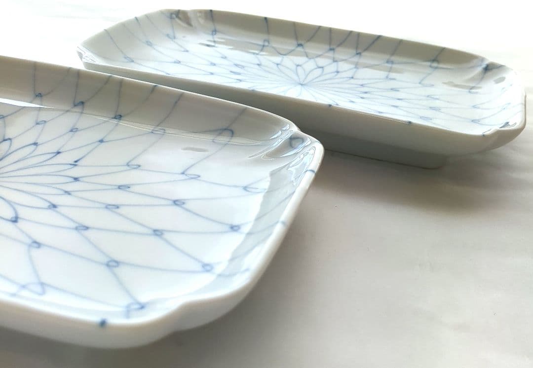 有田焼✨増山窯✨4枚❣️長皿 さんま皿 和食器 和柄