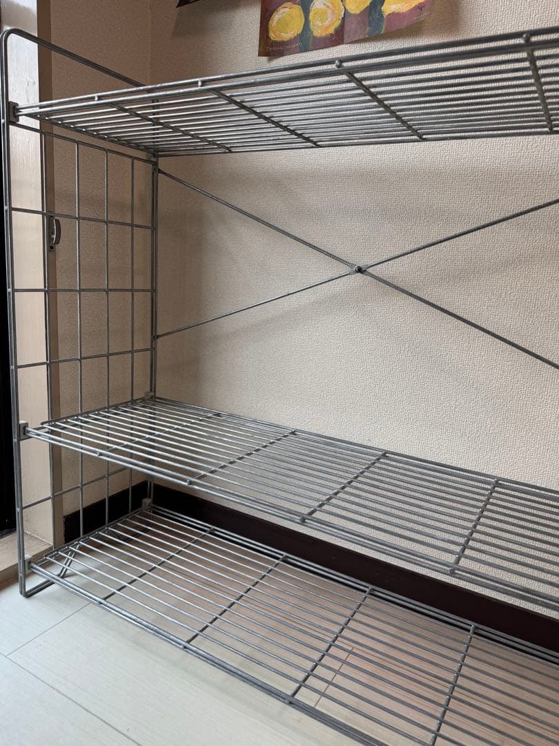 無印良品　溶融亜鉛ガーデンシェルフ・３段組立て式