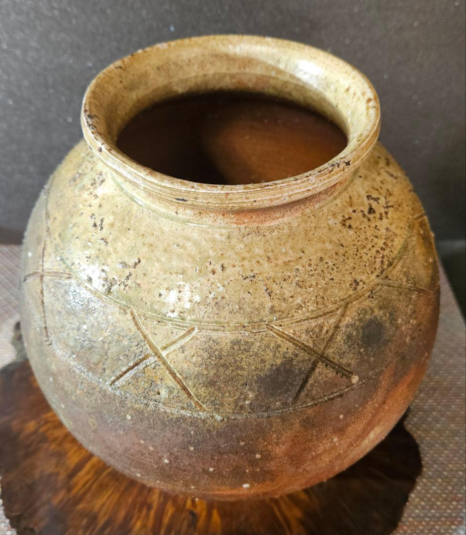 伊賀焼 森里香山作 窯変 高約25.4cm壺 大壺 花入 オブジェ 定価25万円