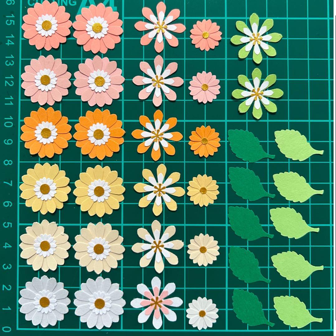 No.3】 クラフトパンチ 花 アルバム 卒園 卒業 寄書き 色紙 - メルカリ