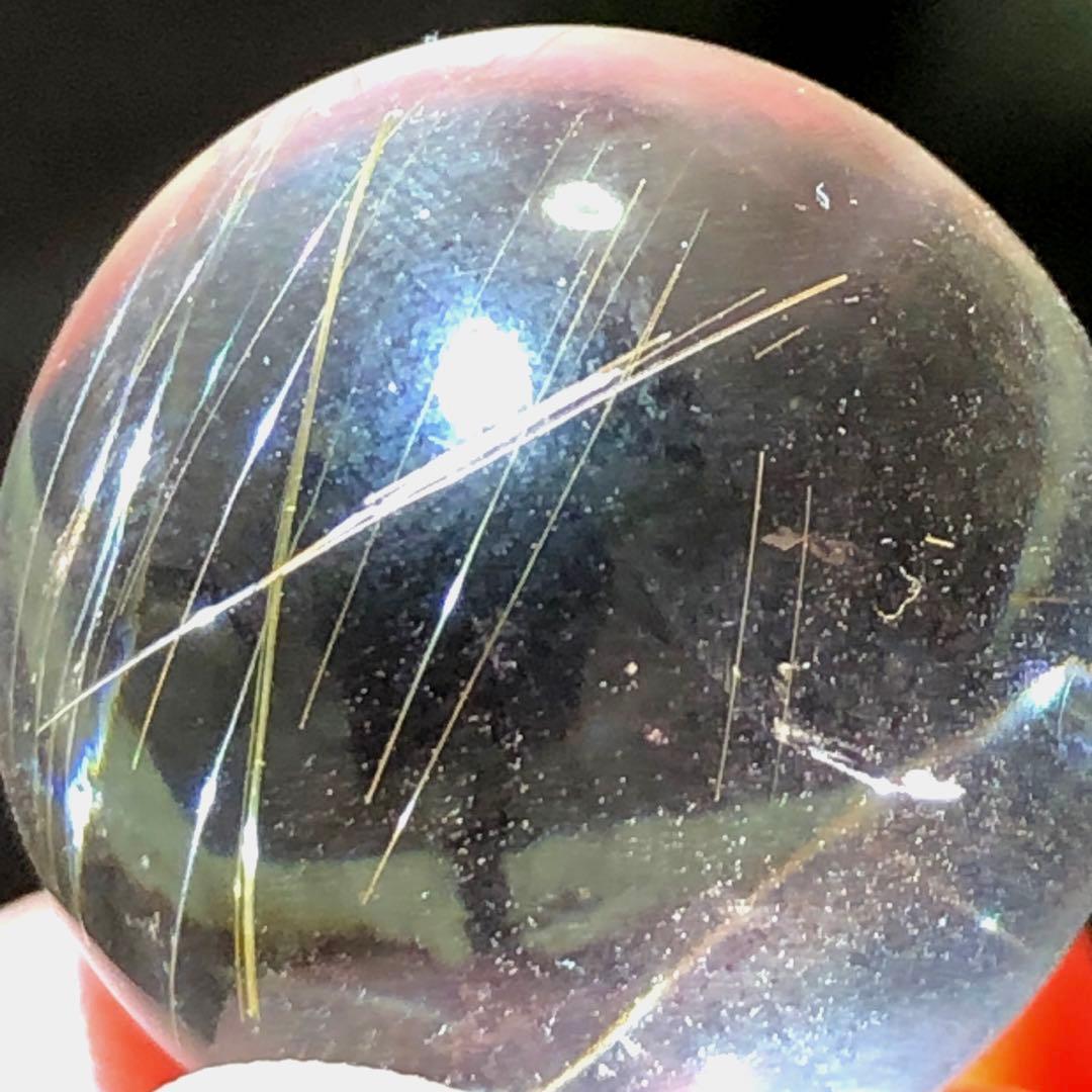 ☆別格高級品質！帝王秘宝②！極美！シルバー ルチル 丸玉　スフィア