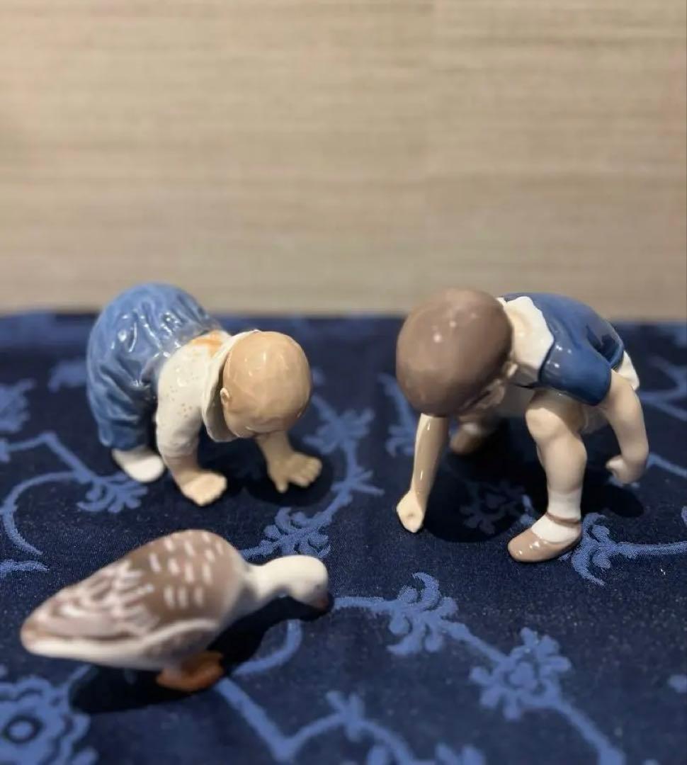 ロイヤルコペンハーゲン・フィギュリン 男の子 2点 セット