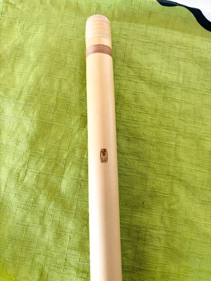 山田藍山作　篠笛　古典調　七孔　天地巻　彫り込み籐 「蜻蛉（アキツ）」