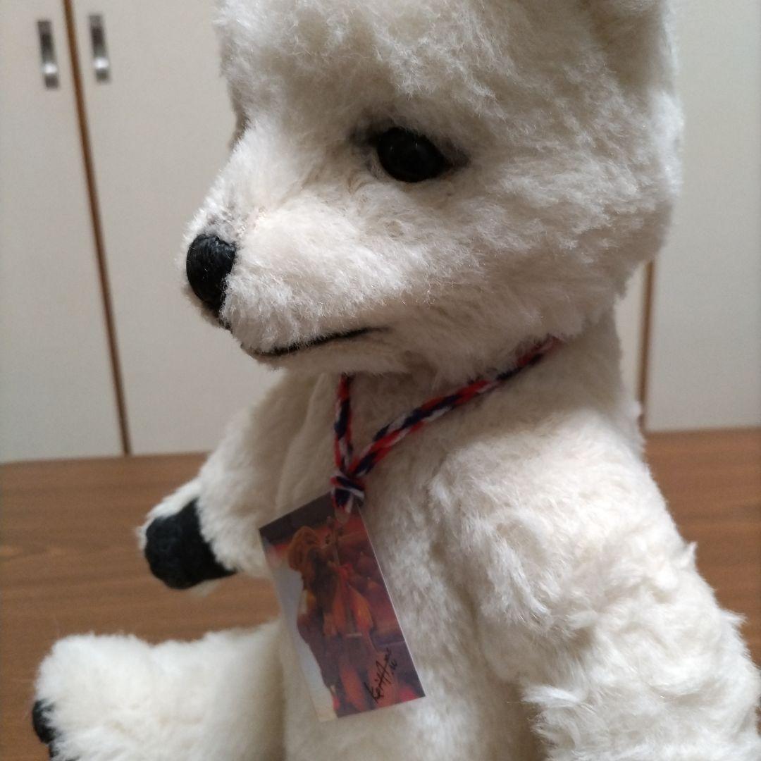国内作家　KEITA　BEAR　Hokkaido-Inu　白い犬のぬいぐるみ