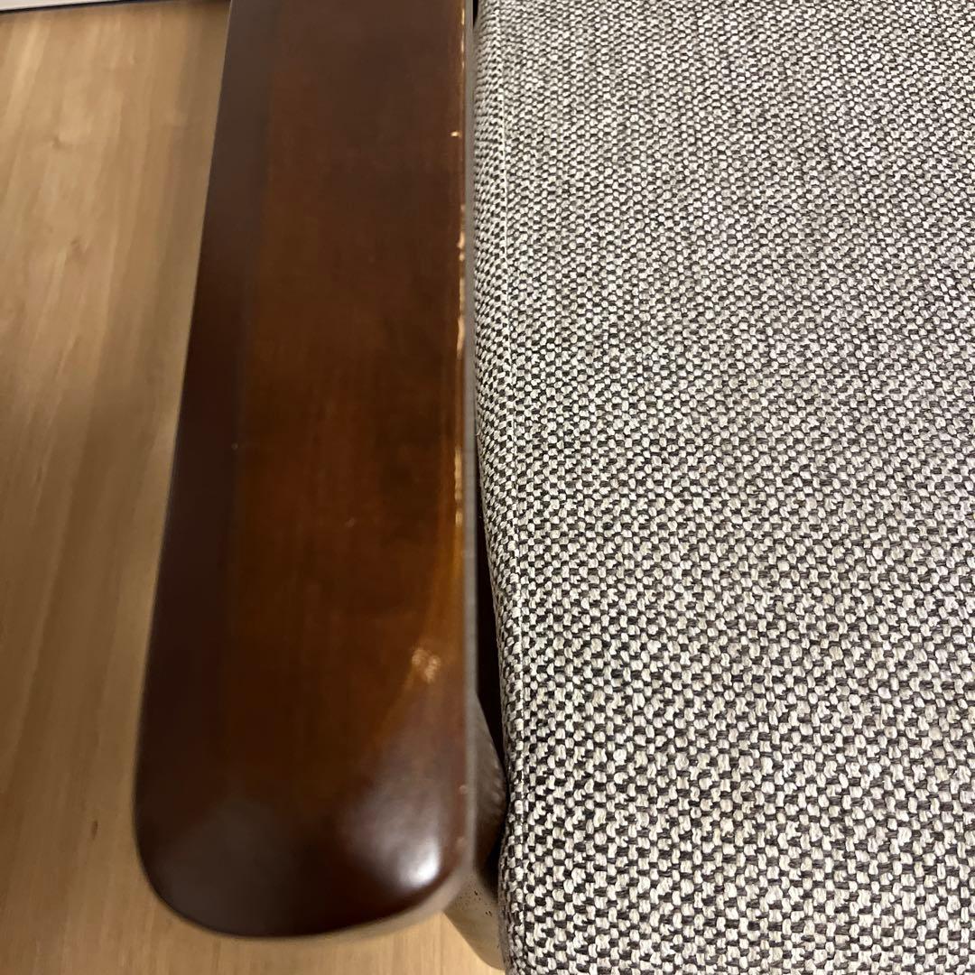 【最終値下げ】モダン 2人掛けソファ グレー