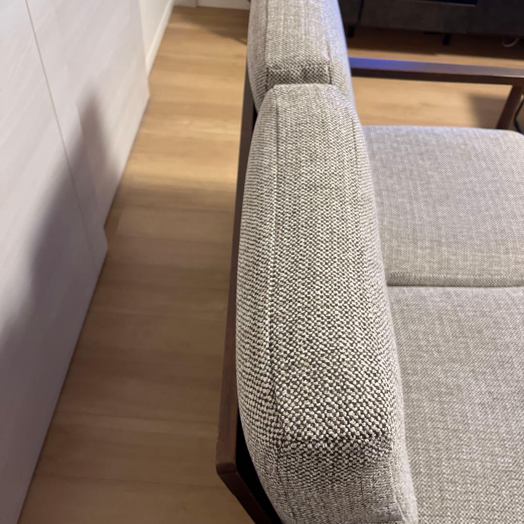 【最終値下げ】モダン 2人掛けソファ グレー