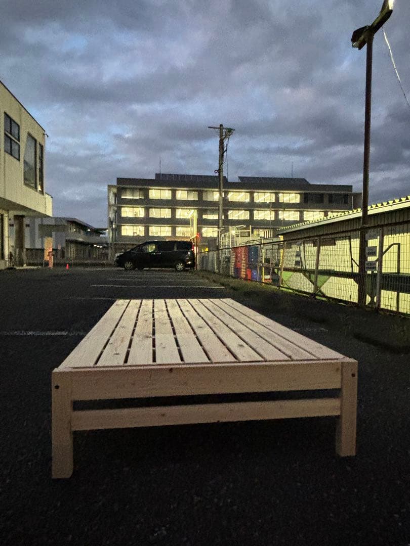 国産ひのき天然木すのこシングルベッド 棚なし