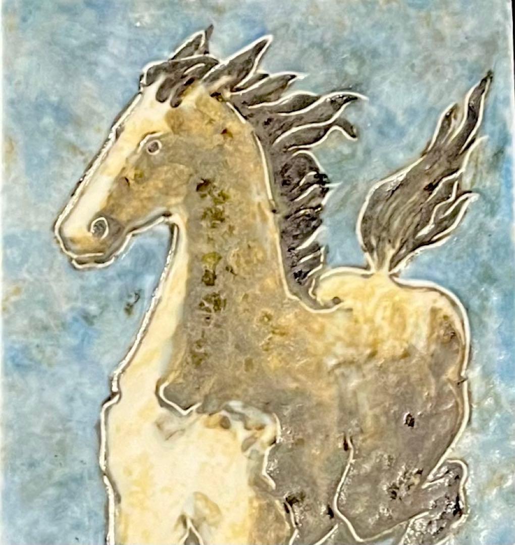 Meissenマイセン/※極稀少1級品陶板 馬 ホース マットグラズーワ