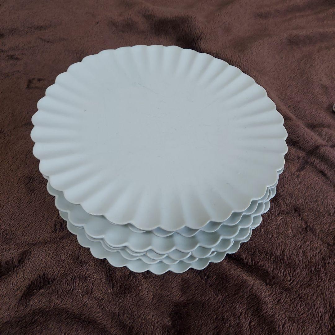 臼杵焼 輪花プレート 白 10枚 新品未使用 ４枚 開封済 ６枚