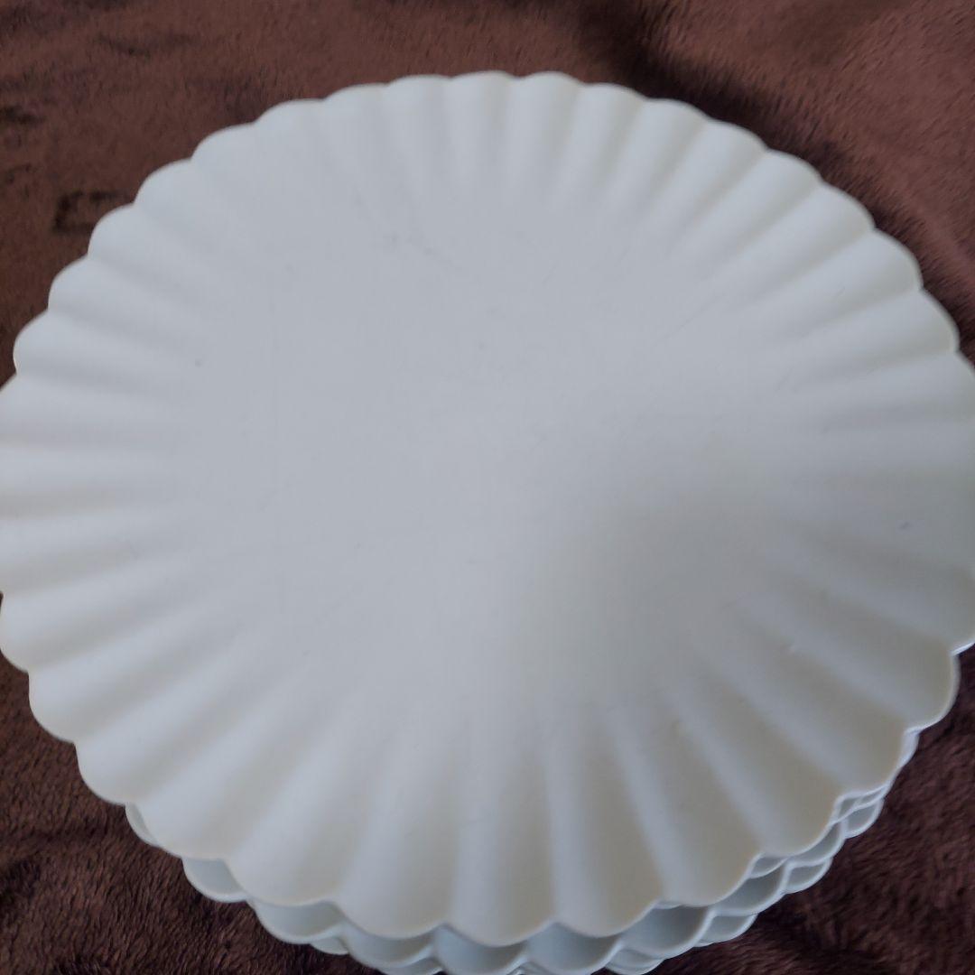 臼杵焼 輪花プレート 白 10枚 新品未使用 ４枚 開封済 ６枚