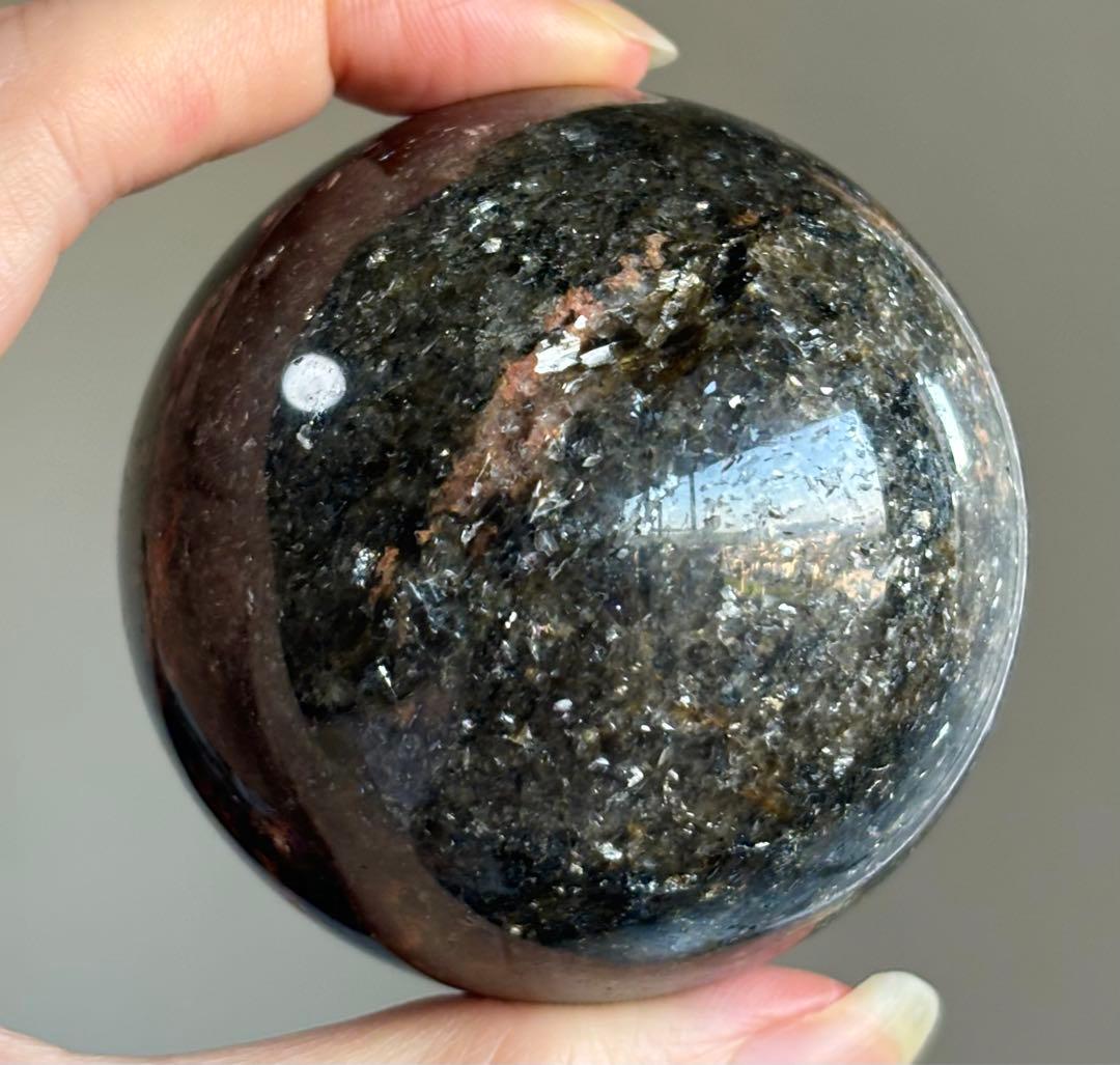 レア　高品質　モリオン　瑪瑙　共生　スフィア