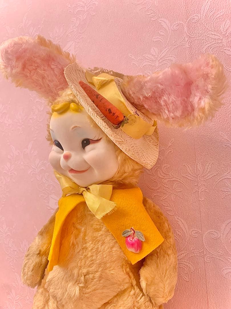 ラシュトン　Rushton ビンテージ　バニー　ぬいぐるみ　うさぎ　黄色
