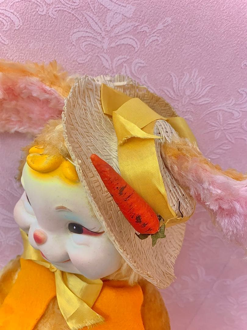 ラシュトン　Rushton ビンテージ　バニー　ぬいぐるみ　うさぎ　黄色